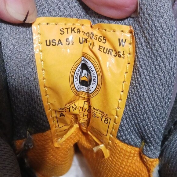 Caterpillar Womens Echo Steel Toe Work Boots Leather Upper Gray Sz 5.5 - Picture 16 of 16